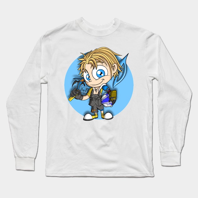 He's a Blitzball Hero! Long Sleeve T-Shirt by chrisnazario